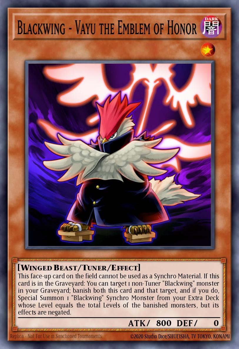 Blackwing - Vayu the Emblem of Honor Ancient Prophecy: Special Edition card