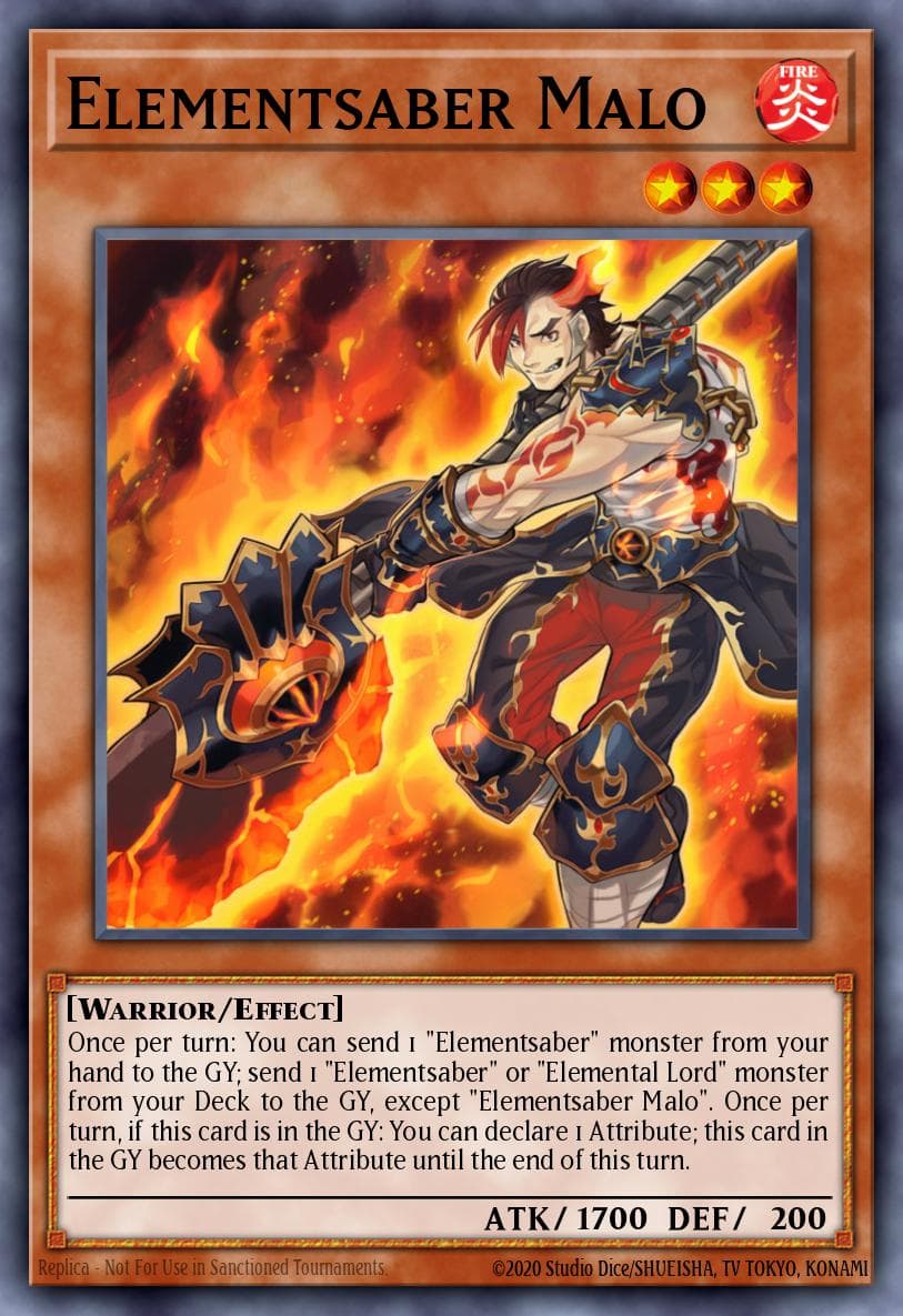 Elementsaber Malo Flames of Destruction Special Edition card