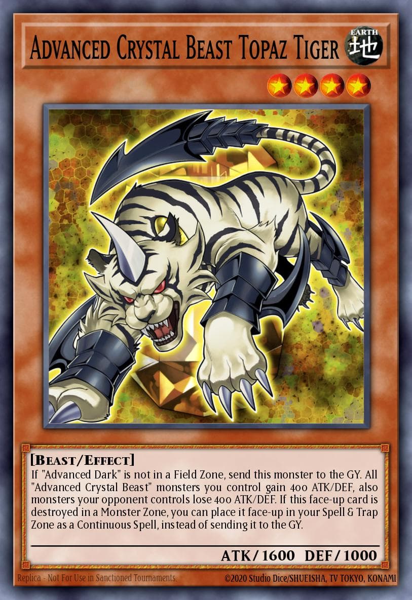 Advanced Crystal Beast Topaz Tiger Battles of Legend: Crystal Revenge card