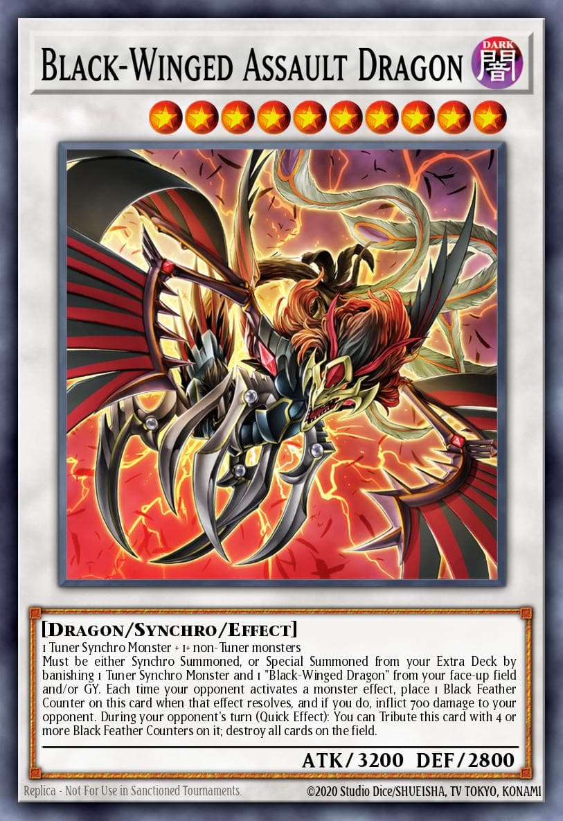Black-Winged Assault Dragon Legendary 5D's Decks card