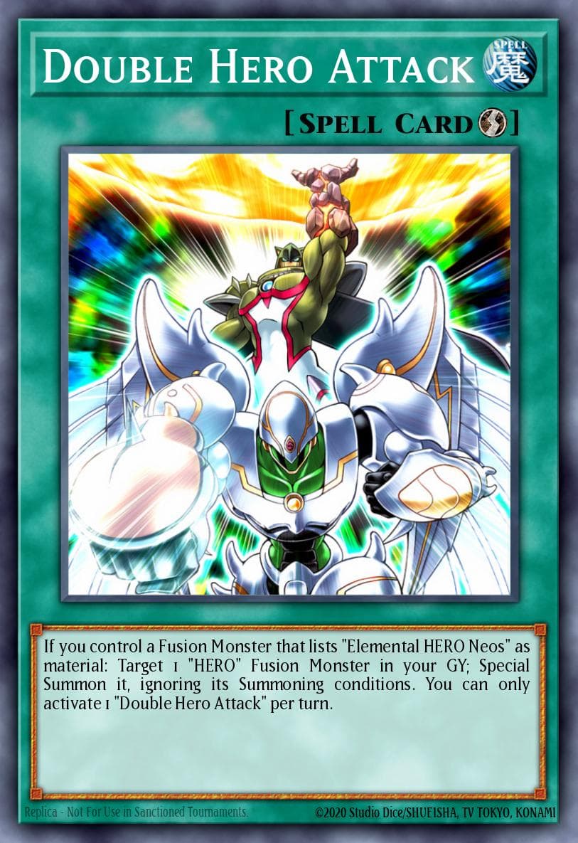 Double Hero Attack 游戏王 card