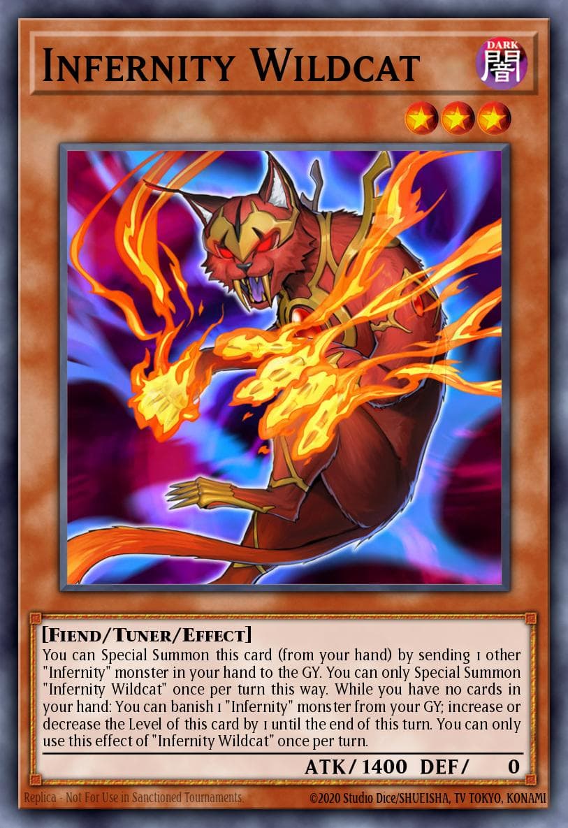 Infernity Wildcat Phantom Rage Premiere! promotional card card
