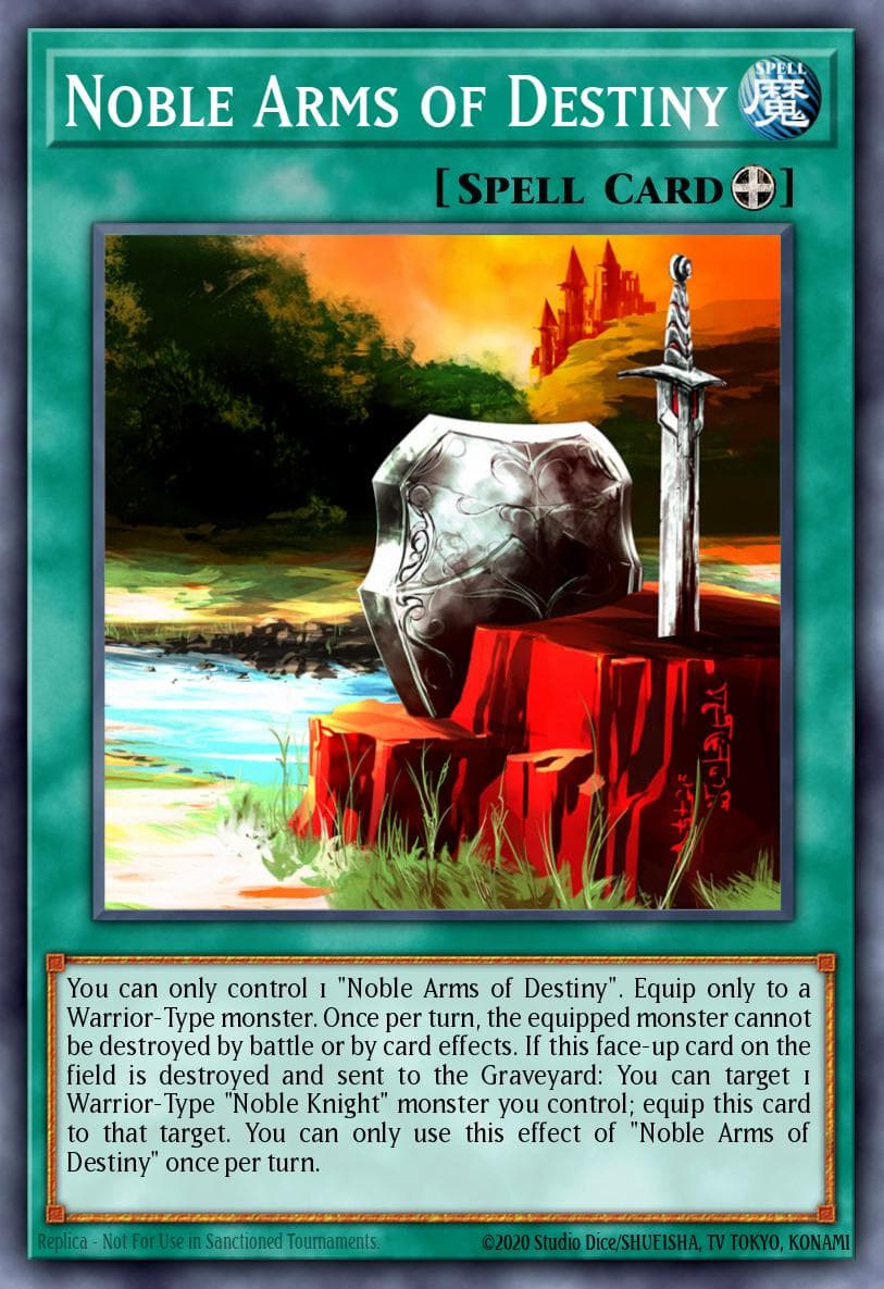 Noble Arms of Destiny Noble Knights of the Round Table Power-Up Pack card