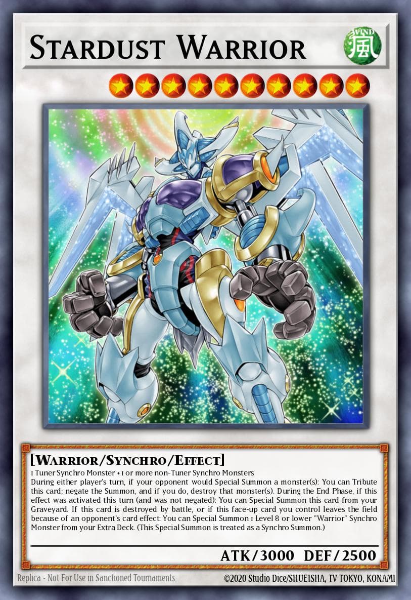 Stardust Warrior Legendary 5D's Decks card
