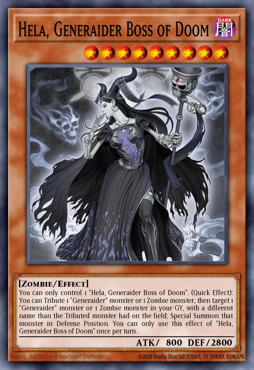 Hela, Generaider Boss of Doom Mystic Fighters card