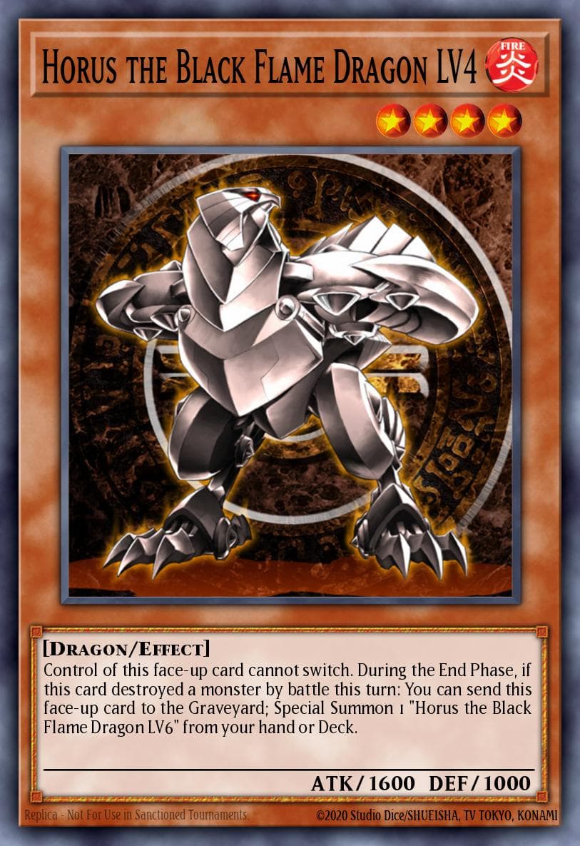 Horus the Black Flame Dragon LV4 Dark Revelation Volume 3 card