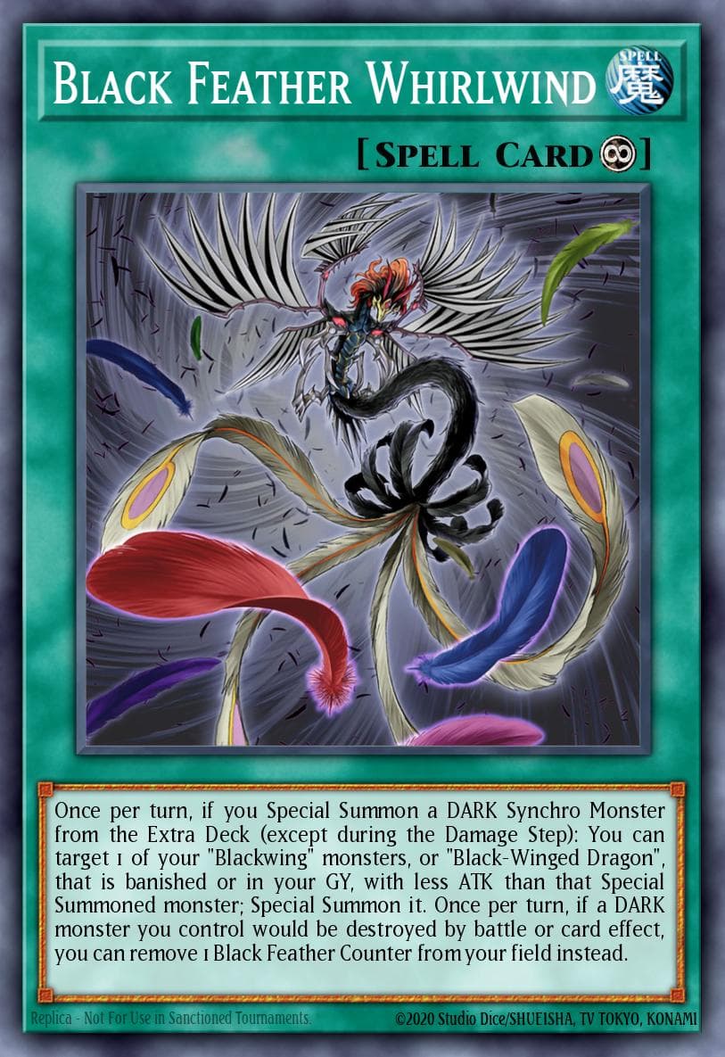 Black Feather Whirlwind Legendary 5D's Decks card