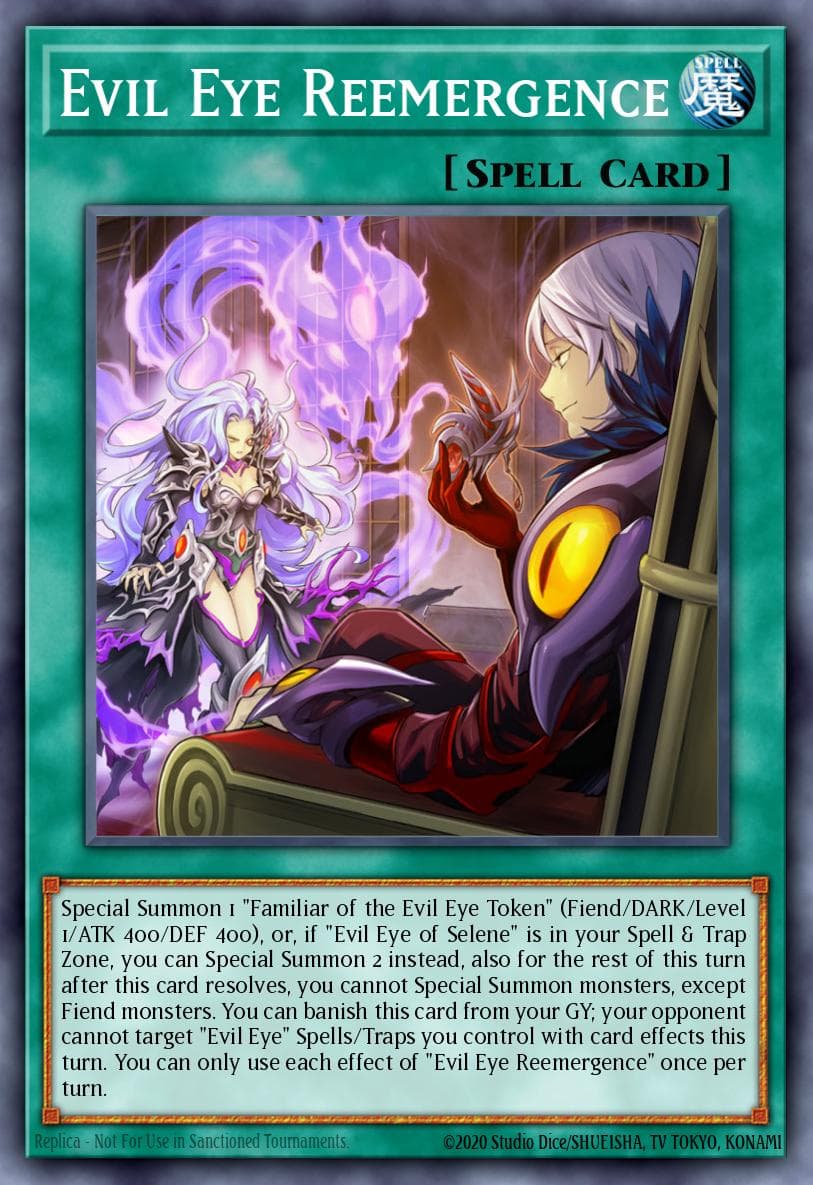 Evil Eye Reemergence Eternity Code Premiere! promotional card card