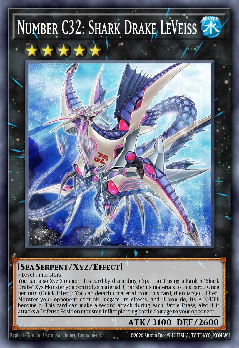 Number C32: Shark Drake LeVeiss Rage of the Abyss card