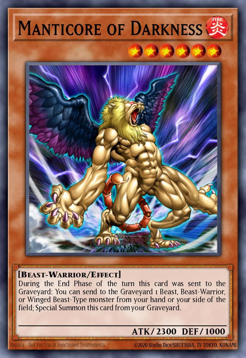 Manticore of Darkness Speed Duel: Battle City Box card