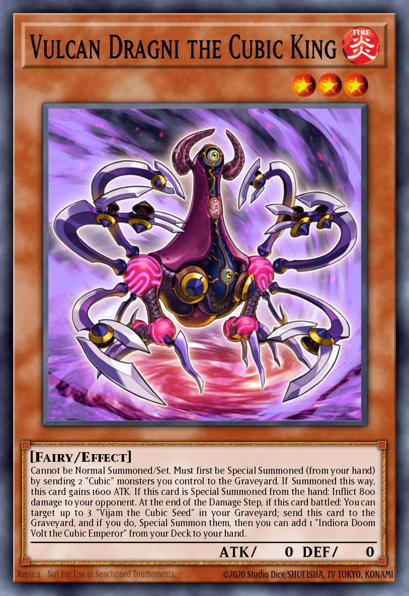 Vulcan Dragni the Cubic King Yu-Gi-Oh! The Dark Side of Dimensions Movie Pack: Gold Edition card