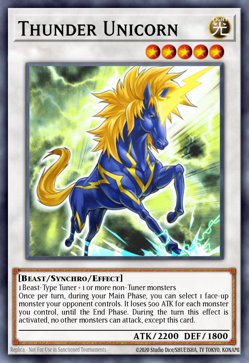 Thunder Unicorn 遊戲王 card