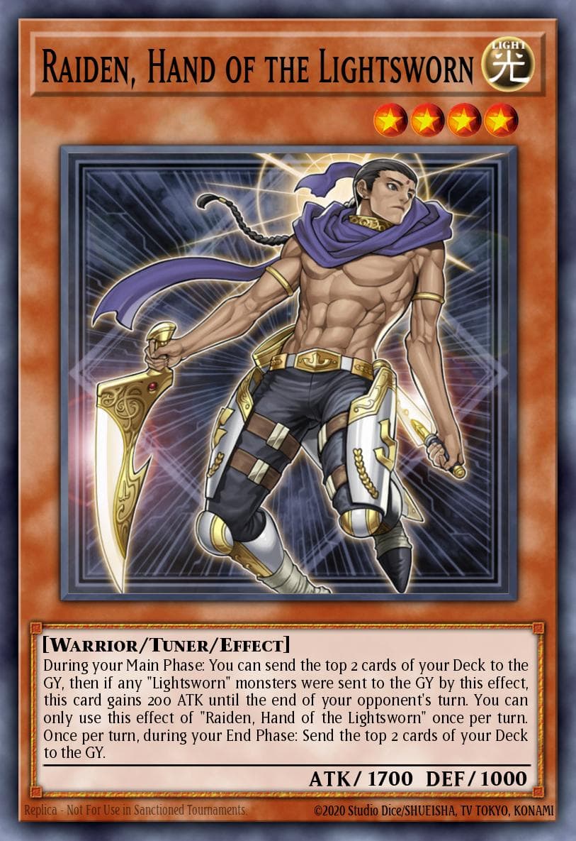 Raiden, Hand of the Lightsworn Realm of Light Structure Deck card