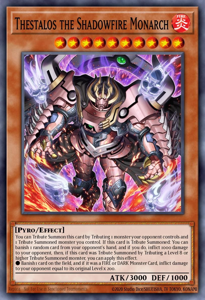 Thestalos the Shadowfire Monarch Duelist Nexus card
