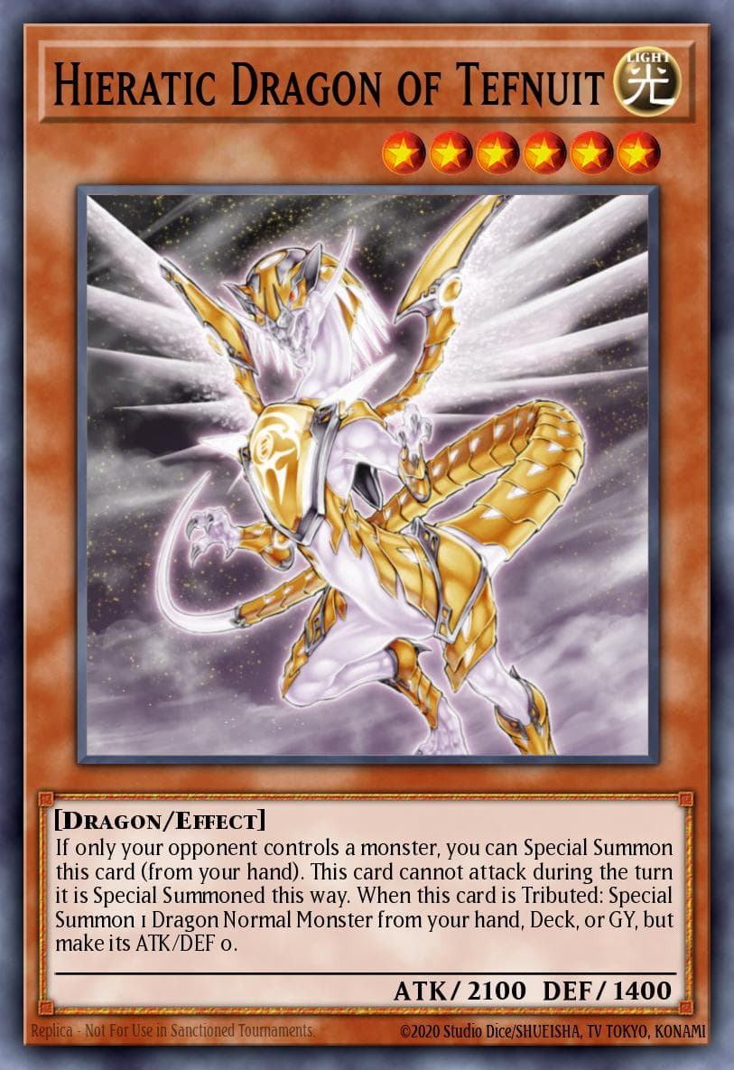 Hieratic Dragon of Tefnuit Saga of Blue-Eyes White Dragon Structure Deck card