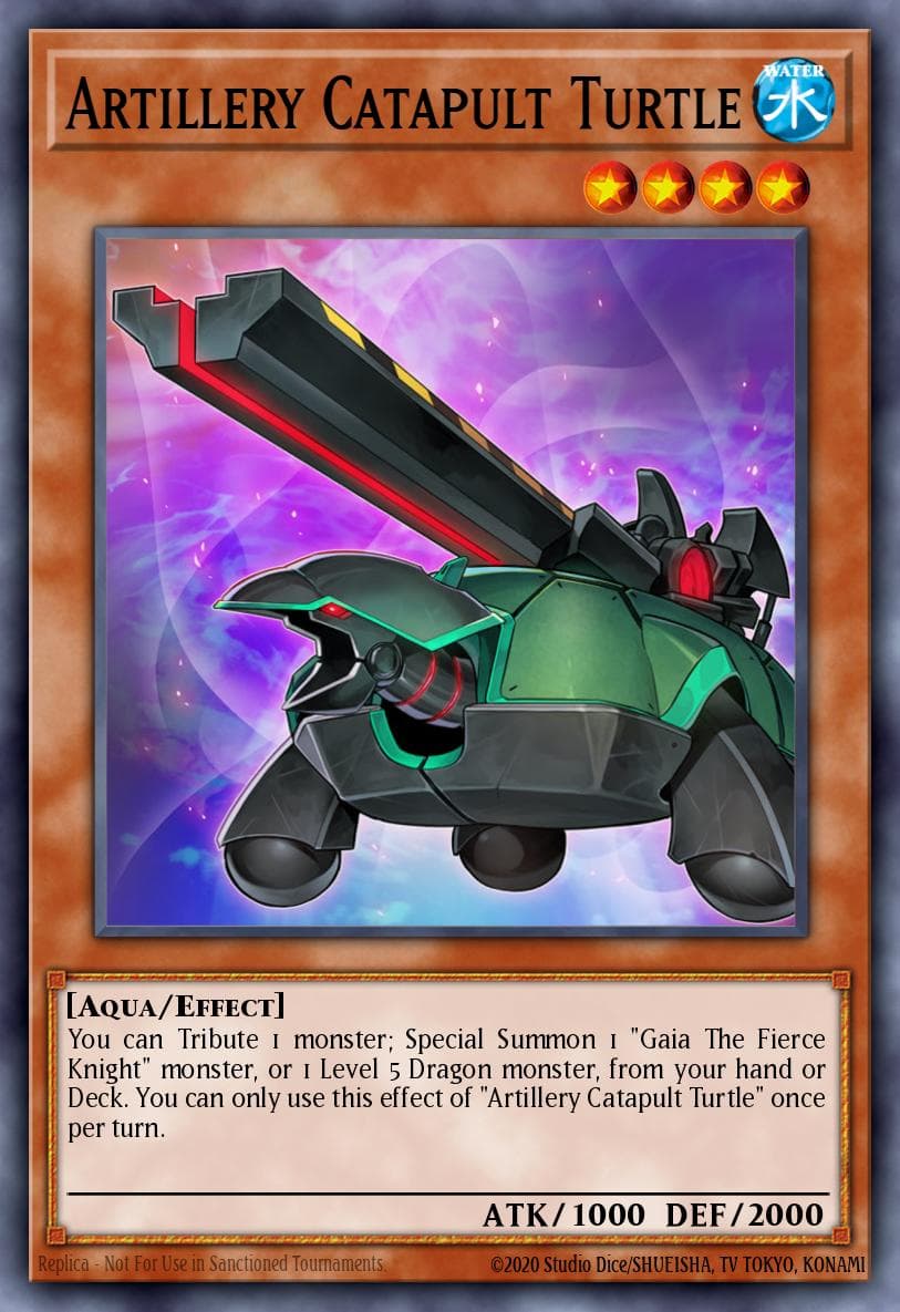 Artillery Catapult Turtle Rise of the Duelist Premiere! promotional card card