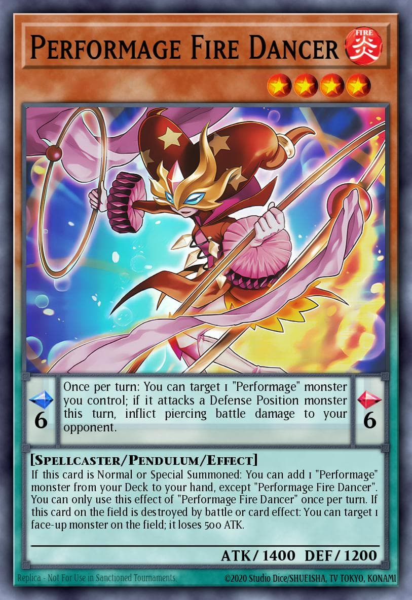 Performage Fire Dancer Maze of the Master card
