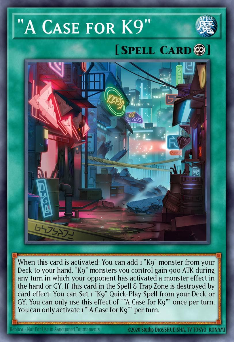"A Case for K9" Justice Hunters card