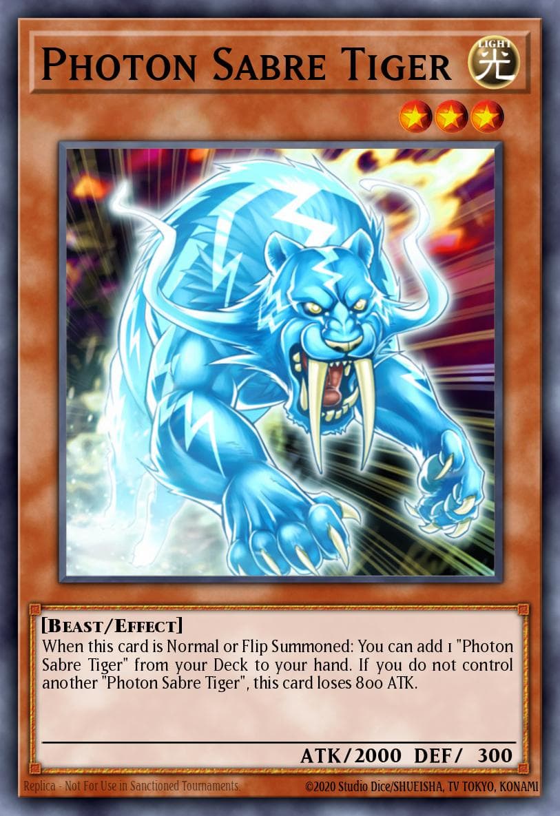 Photon Sabre Tiger Photon Shockwave Sneak Peek Participation Card card