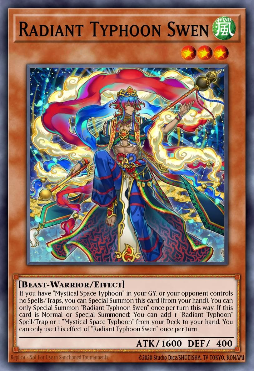 Radiant Typhoon Swen Doom of Dimensions card