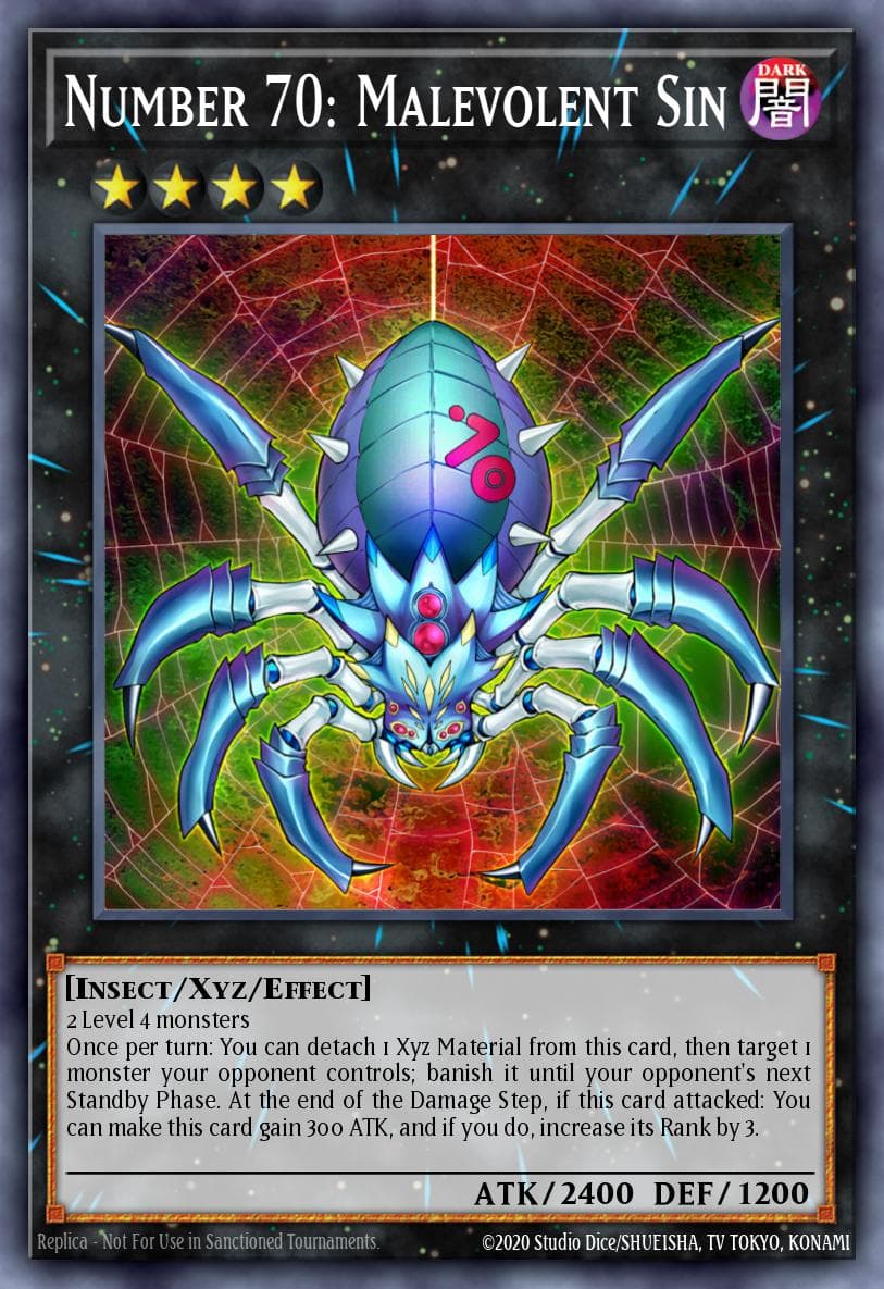 Number 70: Malevolent Sin Duelist Saga card