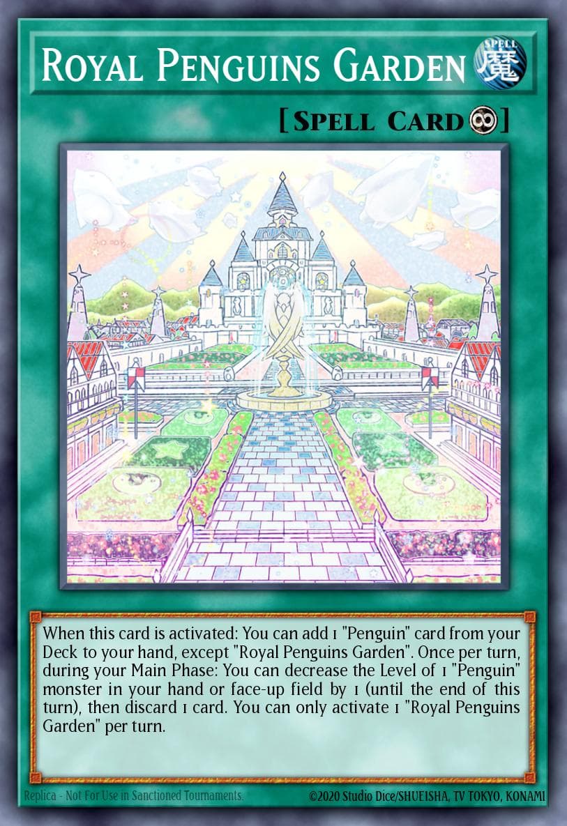 Royal Penguins Garden Burst of Destiny card