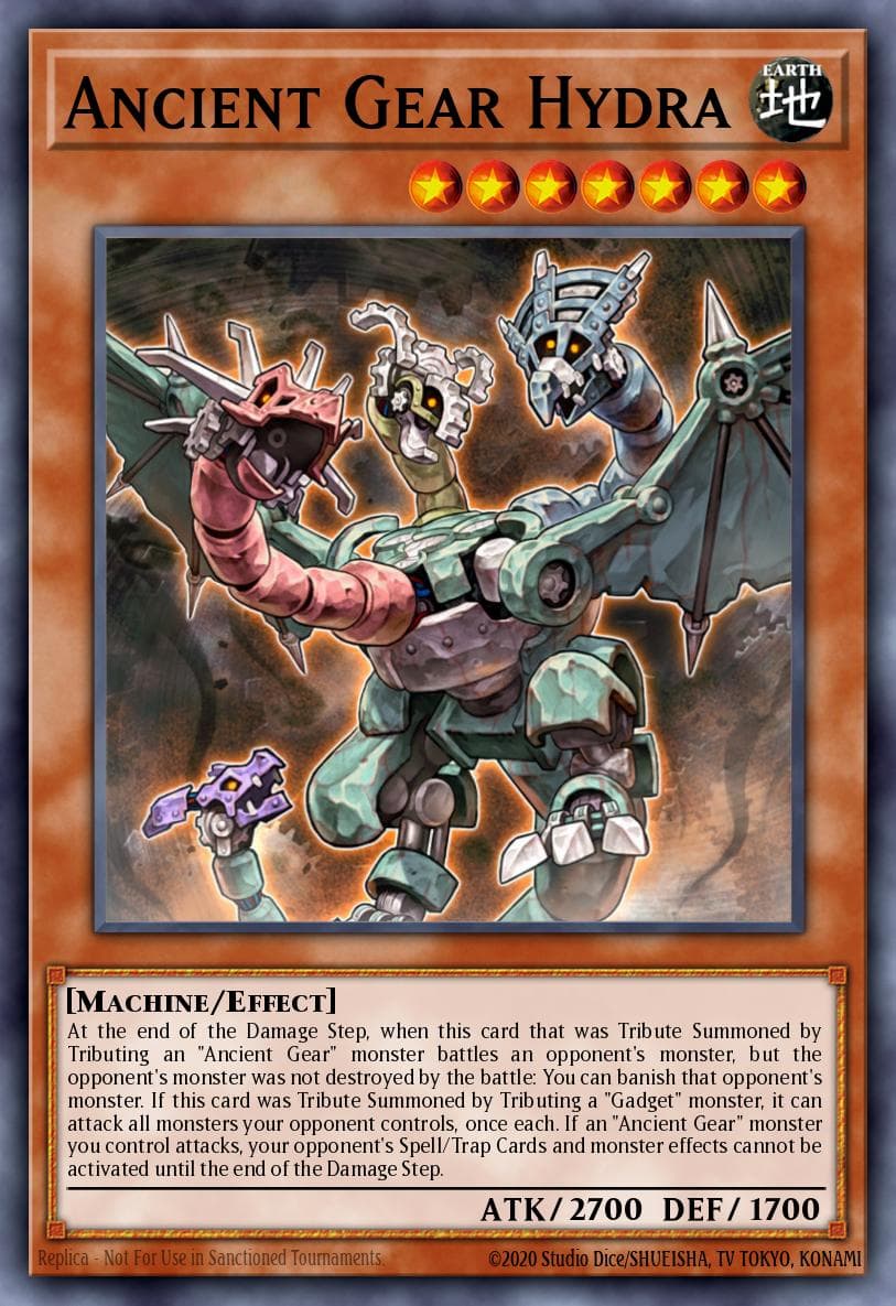 Ancient Gear Hydra Machine Reactor Structure Deck card