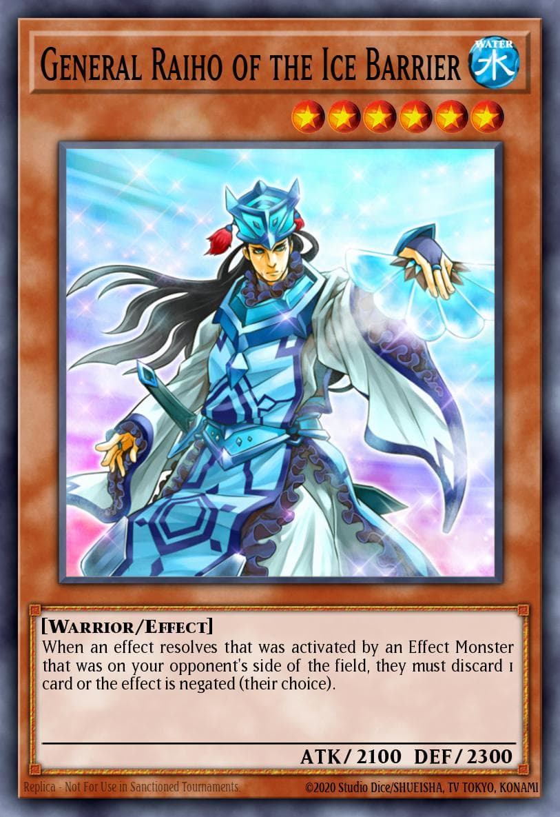General Raiho of the Ice Barrier Structure Deck: Freezing Chains card