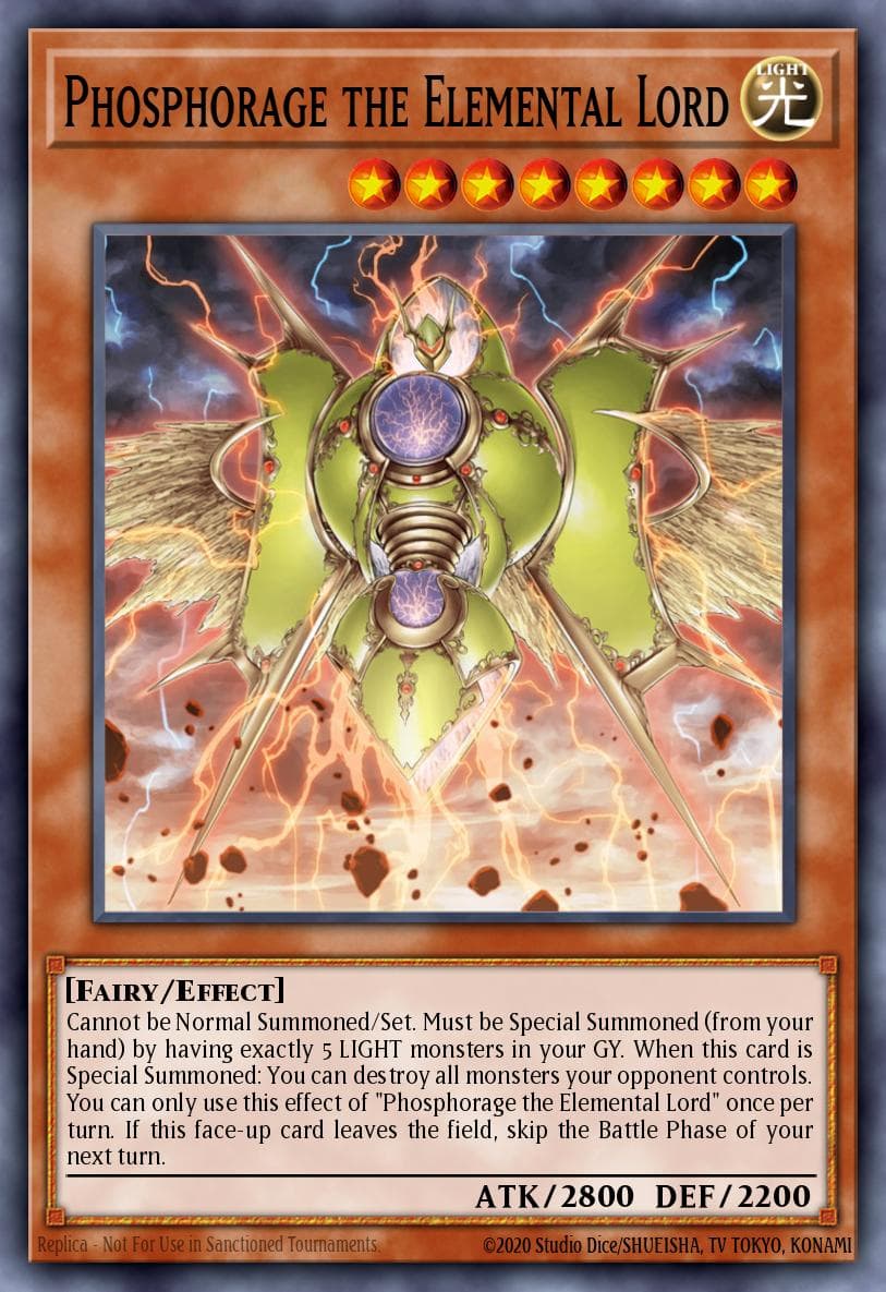 Phosphorage the Elemental Lord Flames of Destruction Special Edition card