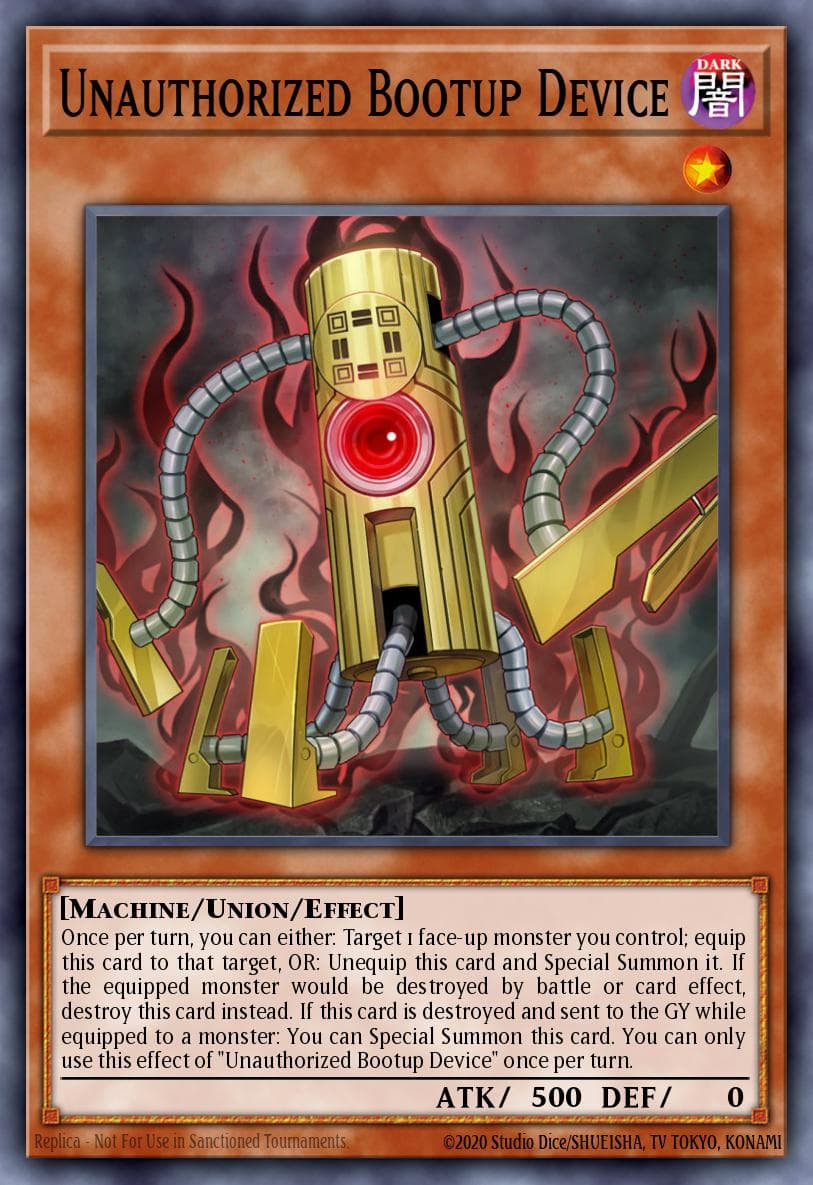 Unauthorized Bootup Device Rise of the Duelist Premiere! promotional card card