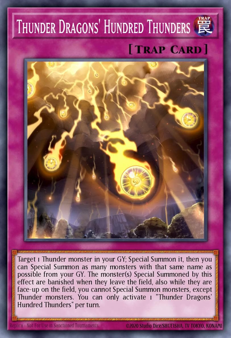 Thunder Dragons' Hundred Thunders 2019 Gold Sarcophagus Tin Mega Pack card