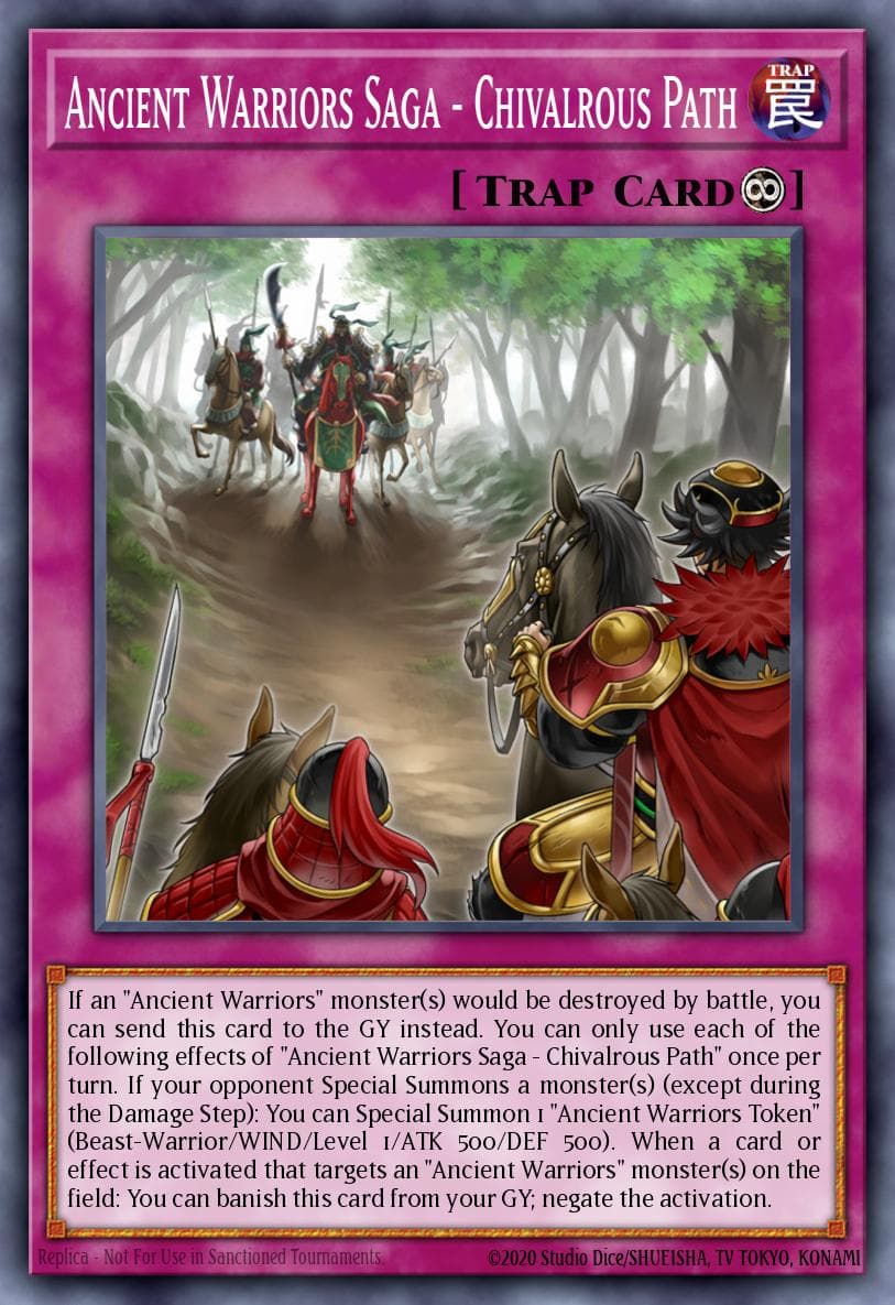 Ancient Warriors Saga - Chivalrous Path Blazing Vortex Premiere! promotional card card