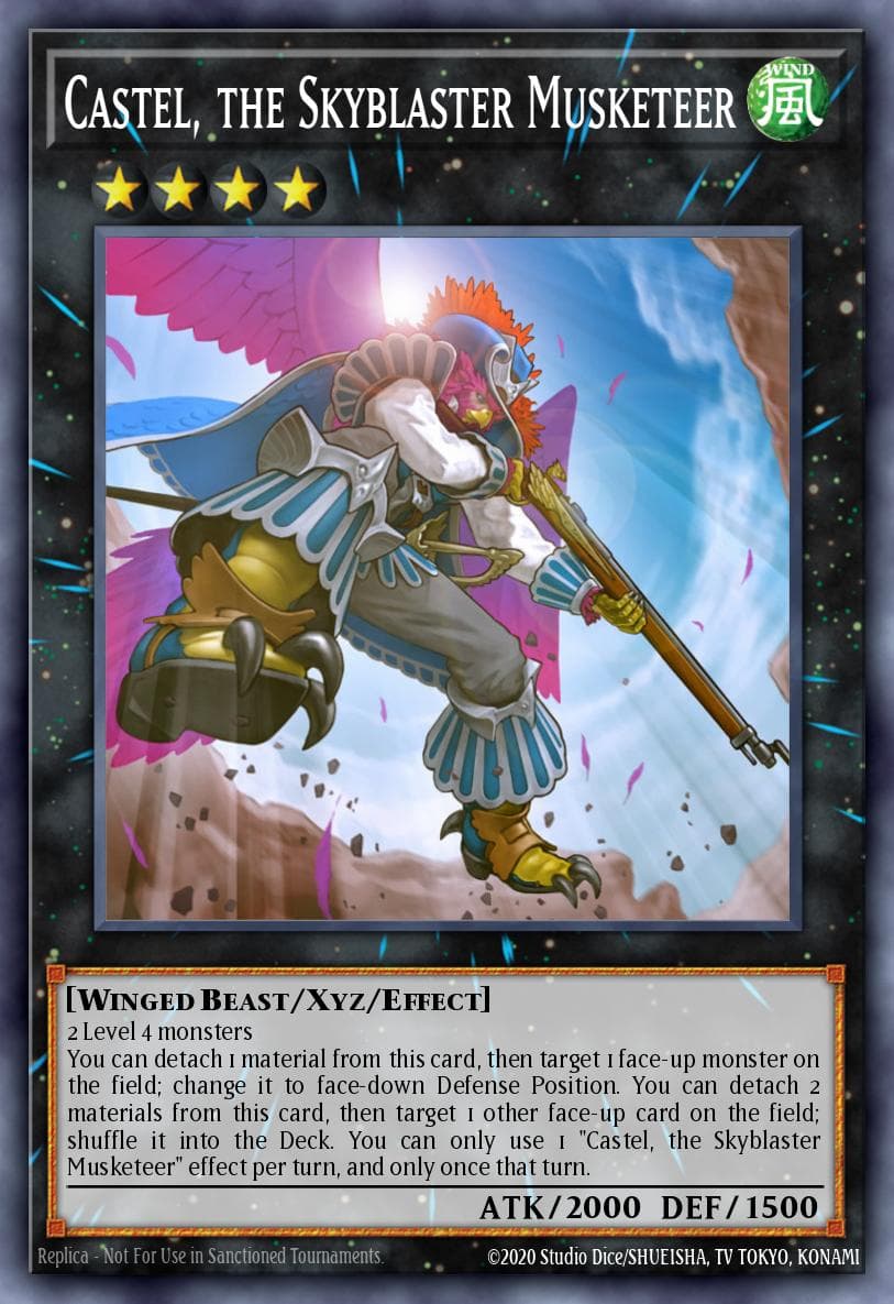 Castel, the Skyblaster Musketeer Duel Devastator card