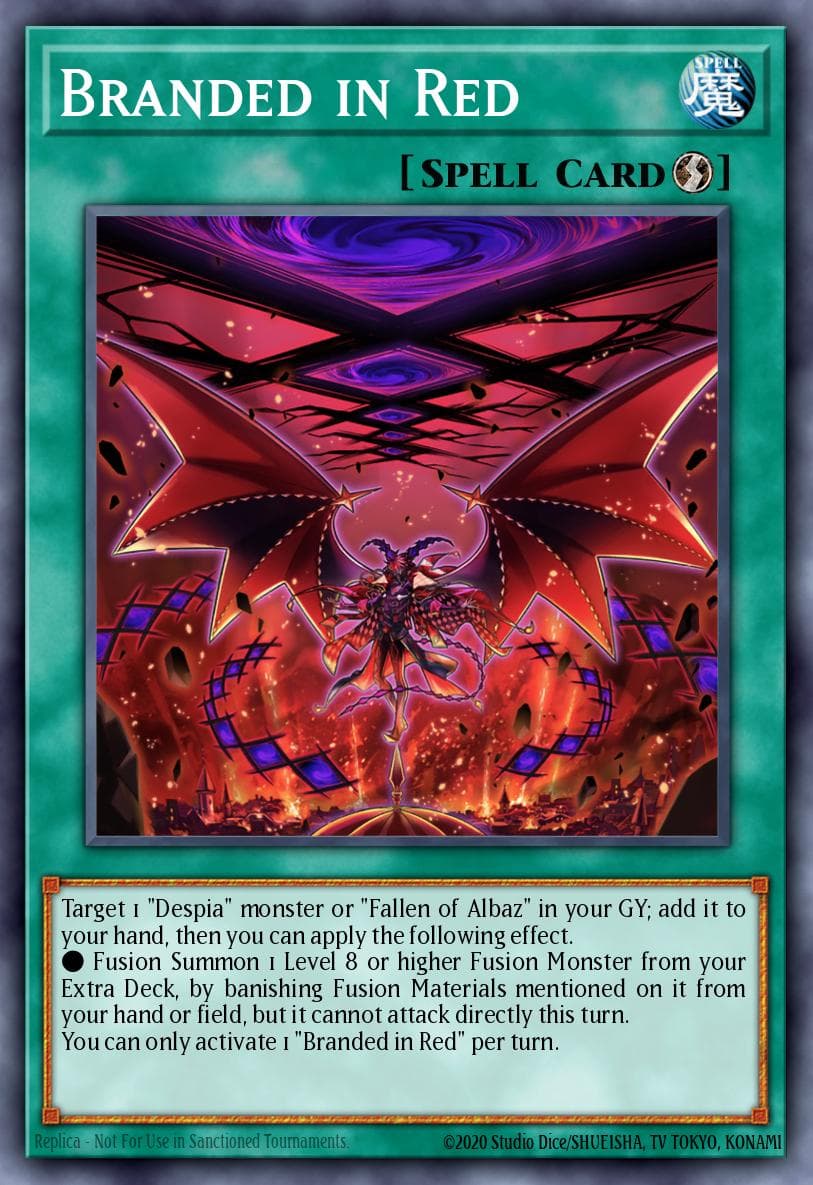 Branded in Red Burst of Destiny card
