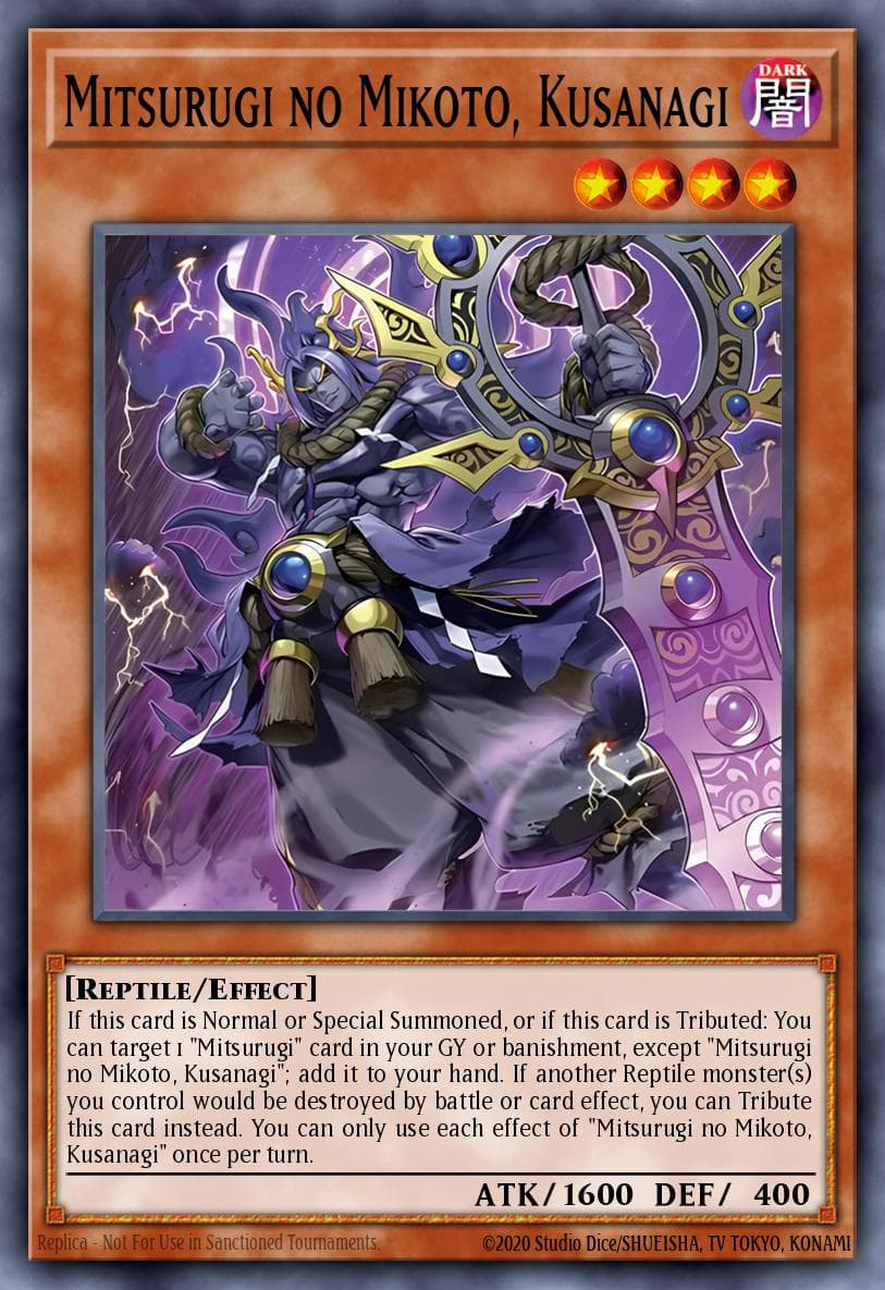 Mitsurugi no Mikoto, Kusanagi Supreme Darkness card