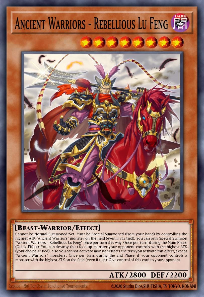 Ancient Warriors - Rebellious Lu Feng Blazing Vortex Premiere! promotional card card