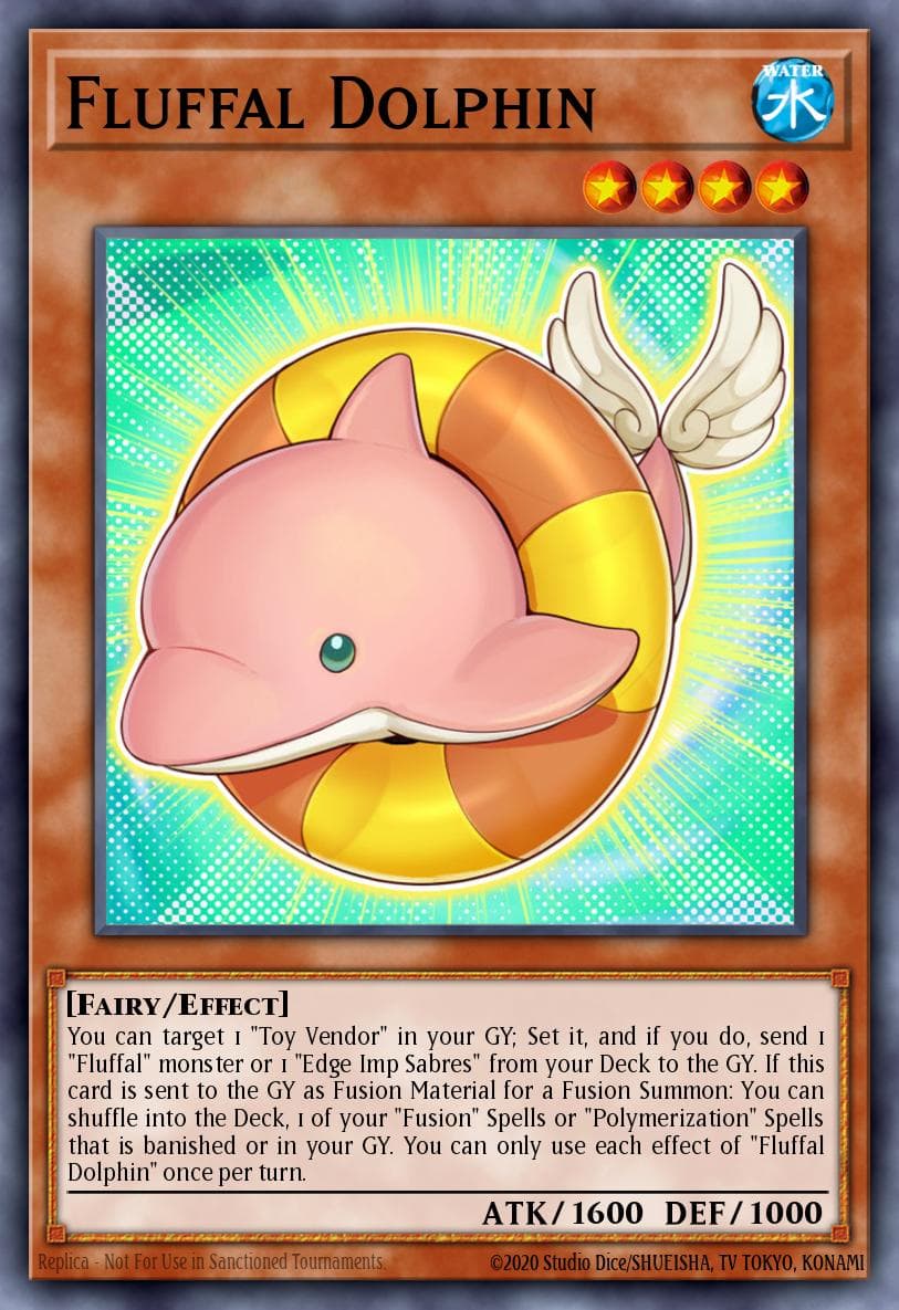 Fluffal Dolphin Rise of the Duelist Premiere! promotional card card