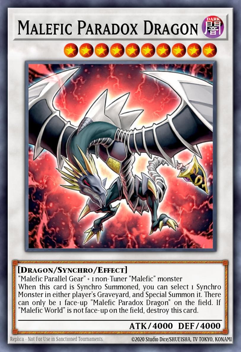 Malefic Paradox Dragon Yu-Gi-Oh! 3D Bonds Beyond Time Movie Pack card