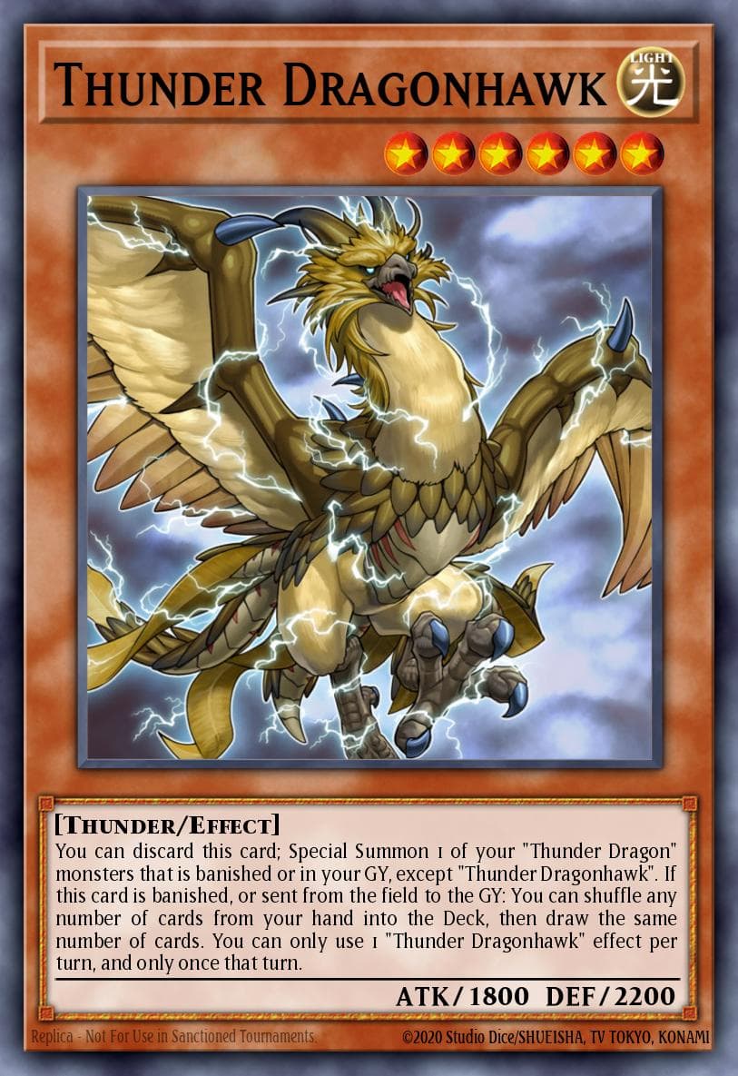 Thunder Dragonhawk 2019 Gold Sarcophagus Tin Mega Pack card