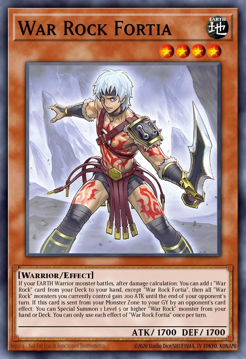 War Rock Fortia Blazing Vortex Premiere! promotional card card