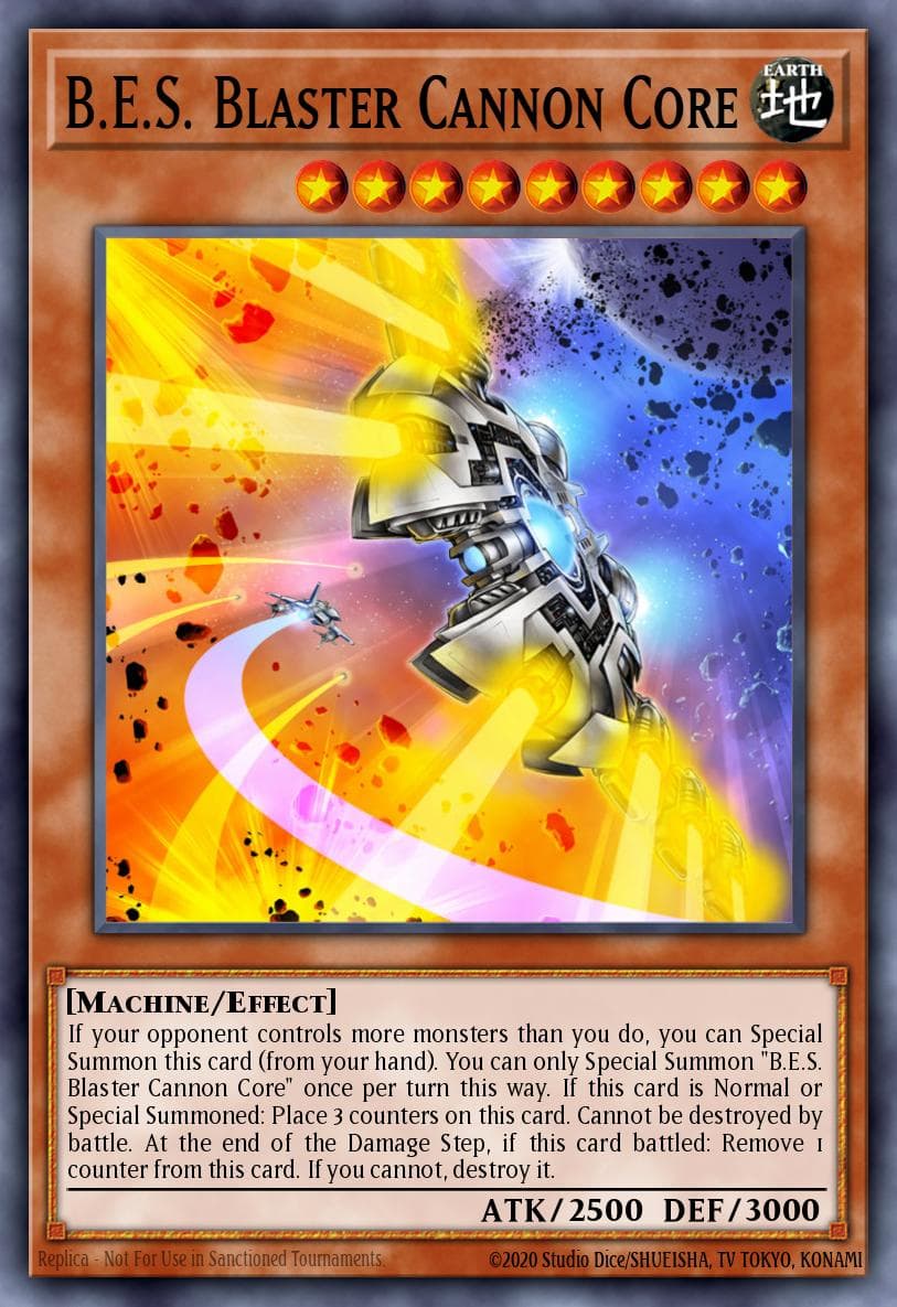 B.E.S. Blaster Cannon Core 2020 Tin of Lost Memories Mega Pack card