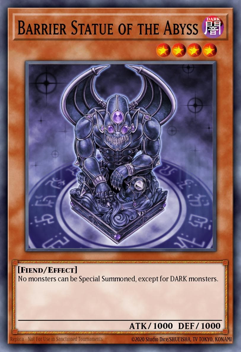 Barrier Statue of the Abyss Cyberdark Impact card