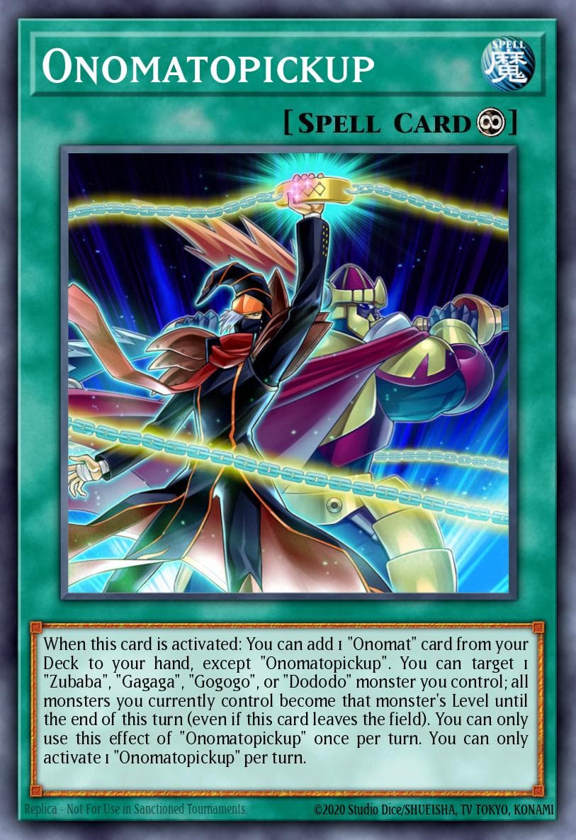 Onomatopickup Legendary Duelists: Magical Hero card