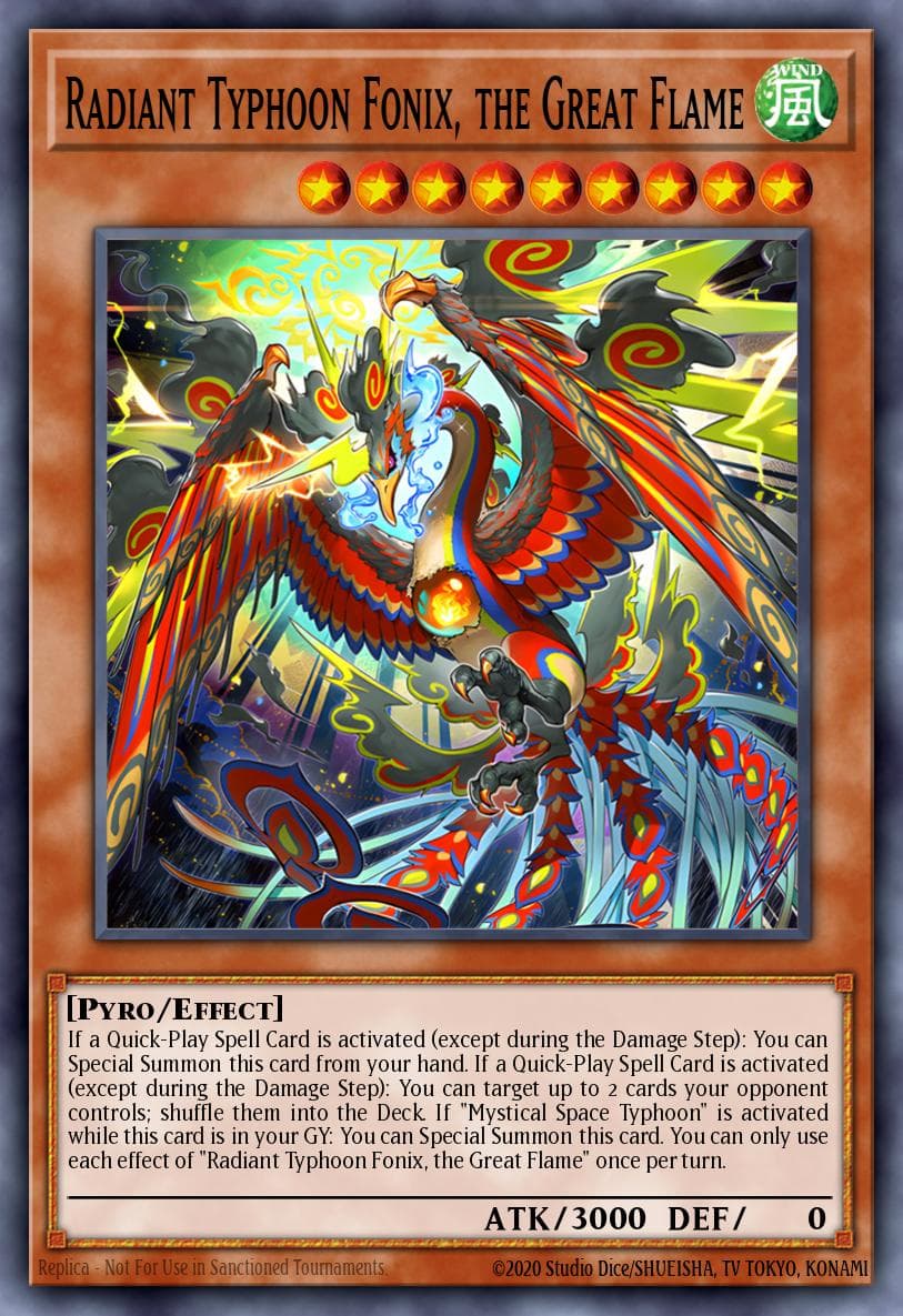 Radiant Typhoon Fonix, the Great Flame Doom of Dimensions card
