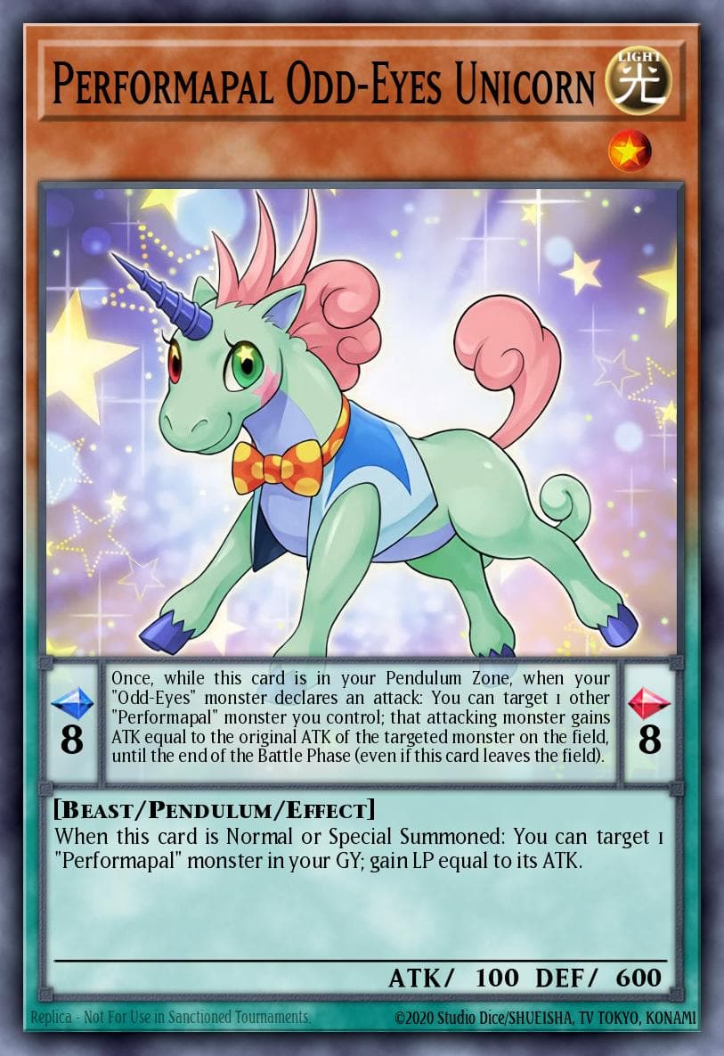 Performapal Odd-Eyes Unicorn Legendary Dragon Decks card