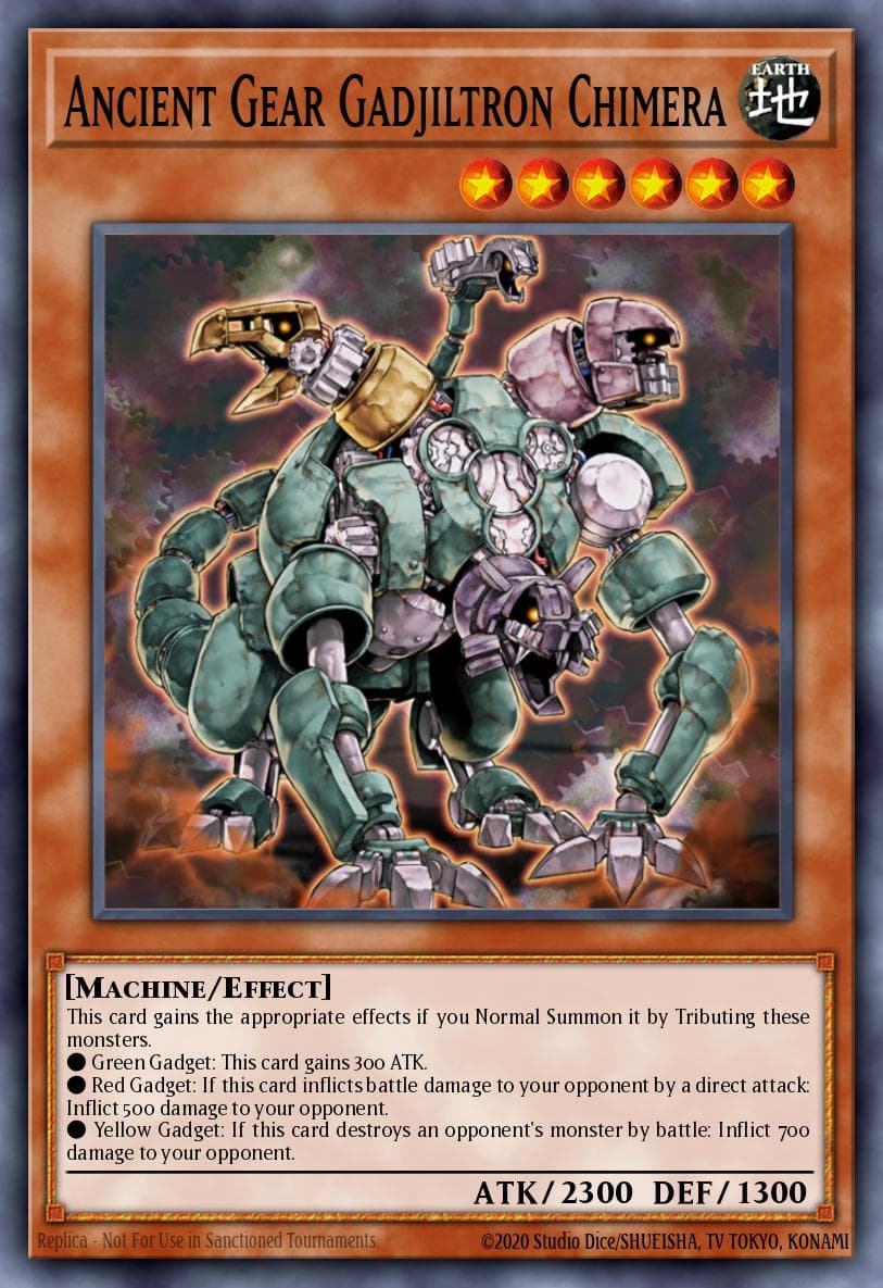 Ancient Gear Gadjiltron Chimera Machine Reactor Structure Deck card