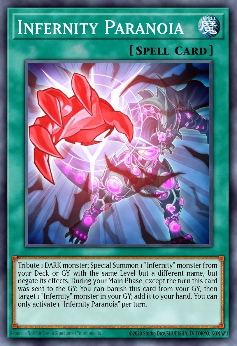 Infernity Paranoia Phantom Rage Premiere! promotional card card