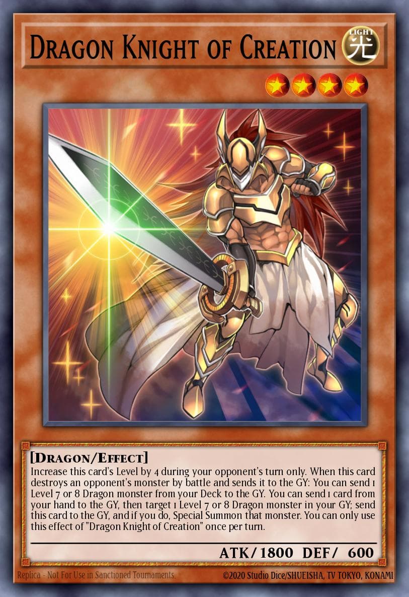 Dragon Knight of Creation Rise of the True Dragons Structure Deck card