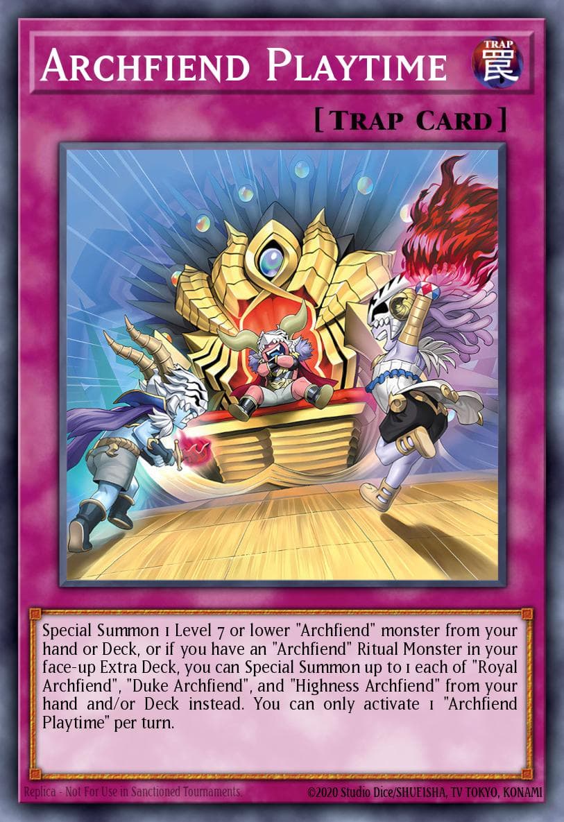 Archfiend Playtime Burst Protocol card