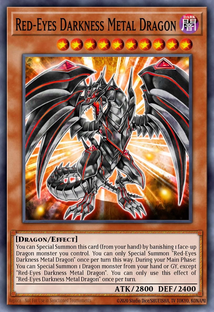 Red-Eyes Darkness Metal Dragon Rise of the True Dragons Structure Deck card